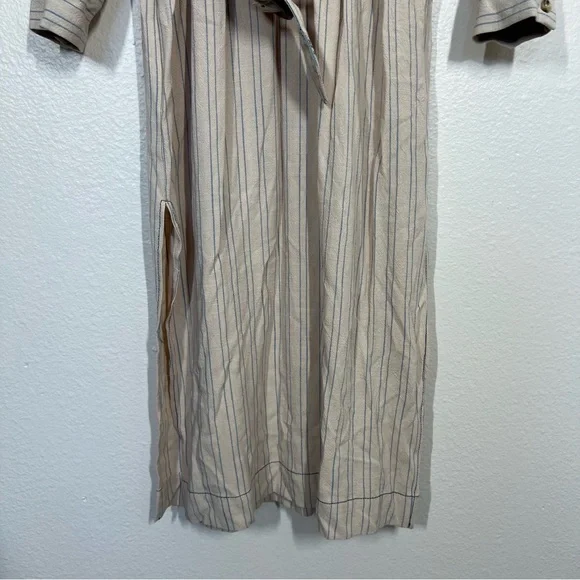 Free People Cream Audrey Midi Stripe Dress - Picture 8 of 14